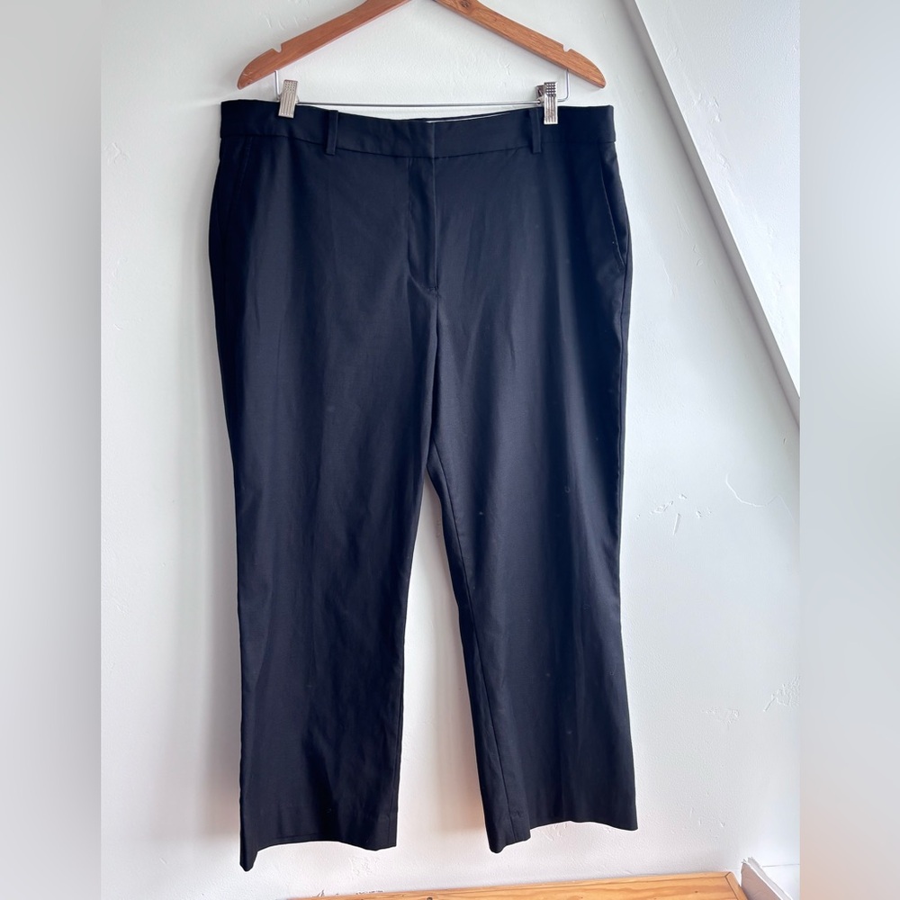 TALBOTS NEW Sz 16 Womens Black High Rise Wide-Leg Dress Pants